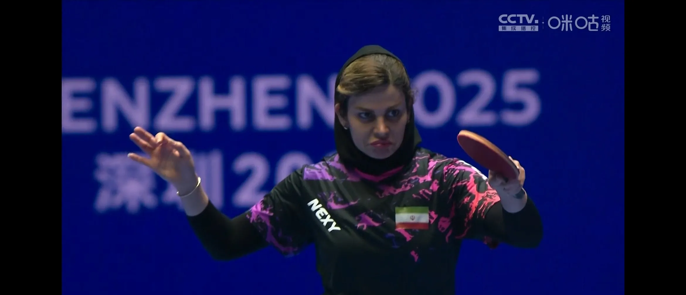 跆拳道比赛中伊朗选手夺得冠军