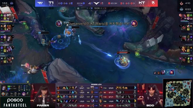 CLG碾压KT，Faker团战一打五成都决赛之夜3:2（洛杉矶）